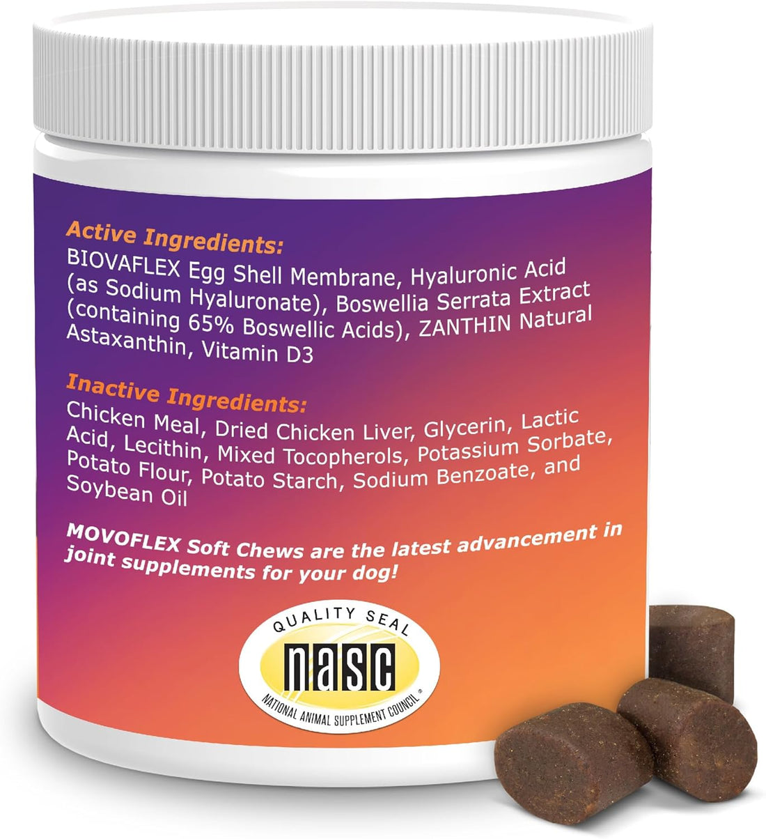MOVOFLEX Soft Chews Hip and Joint Support Supplement for Medium Dogs