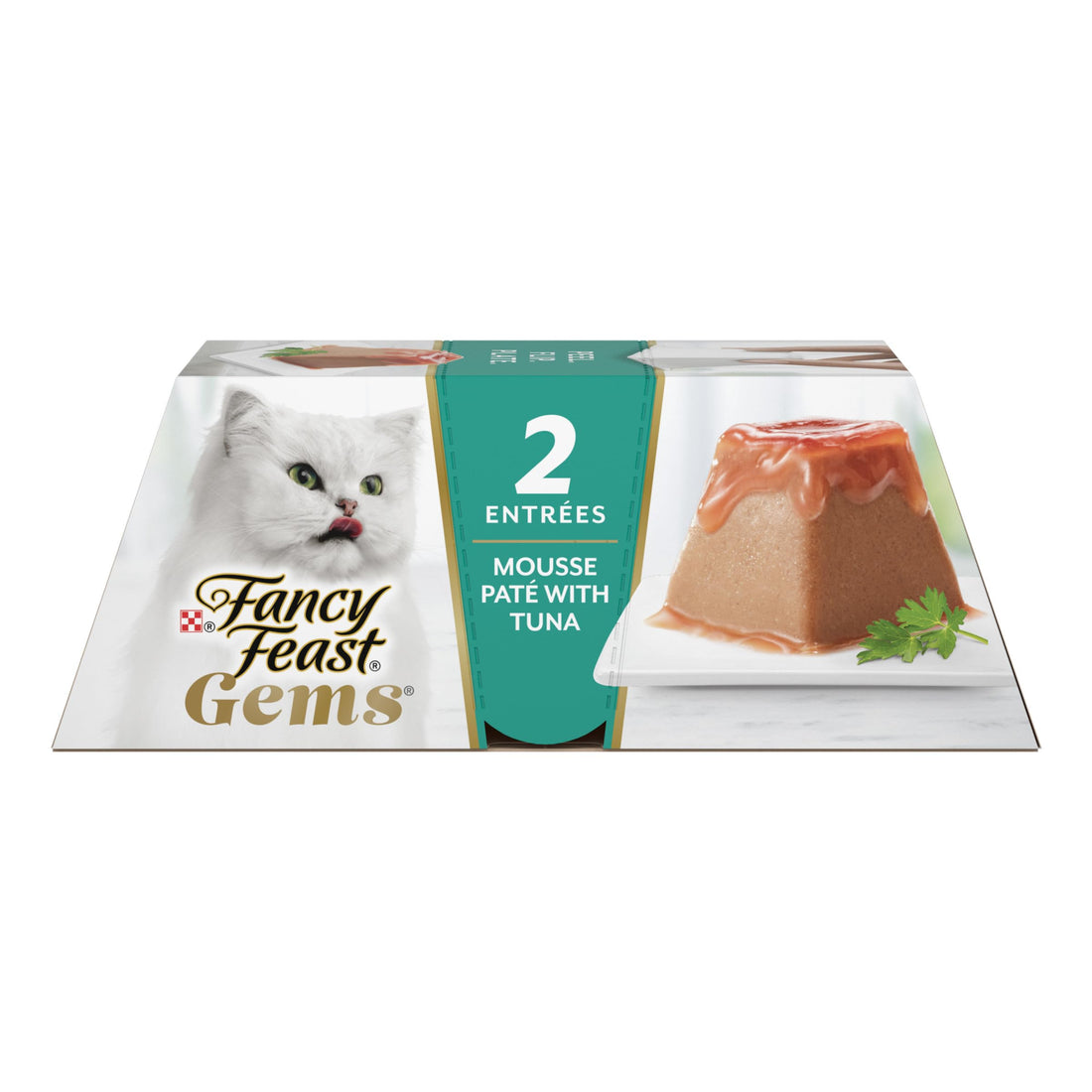 Fancy Feast Gems Pate Cat Food Mousse With Tuna and a Halo of Savory