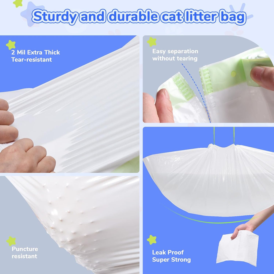 Cat Litter Liners for Pet Scoop Free Crystal Litter Tray