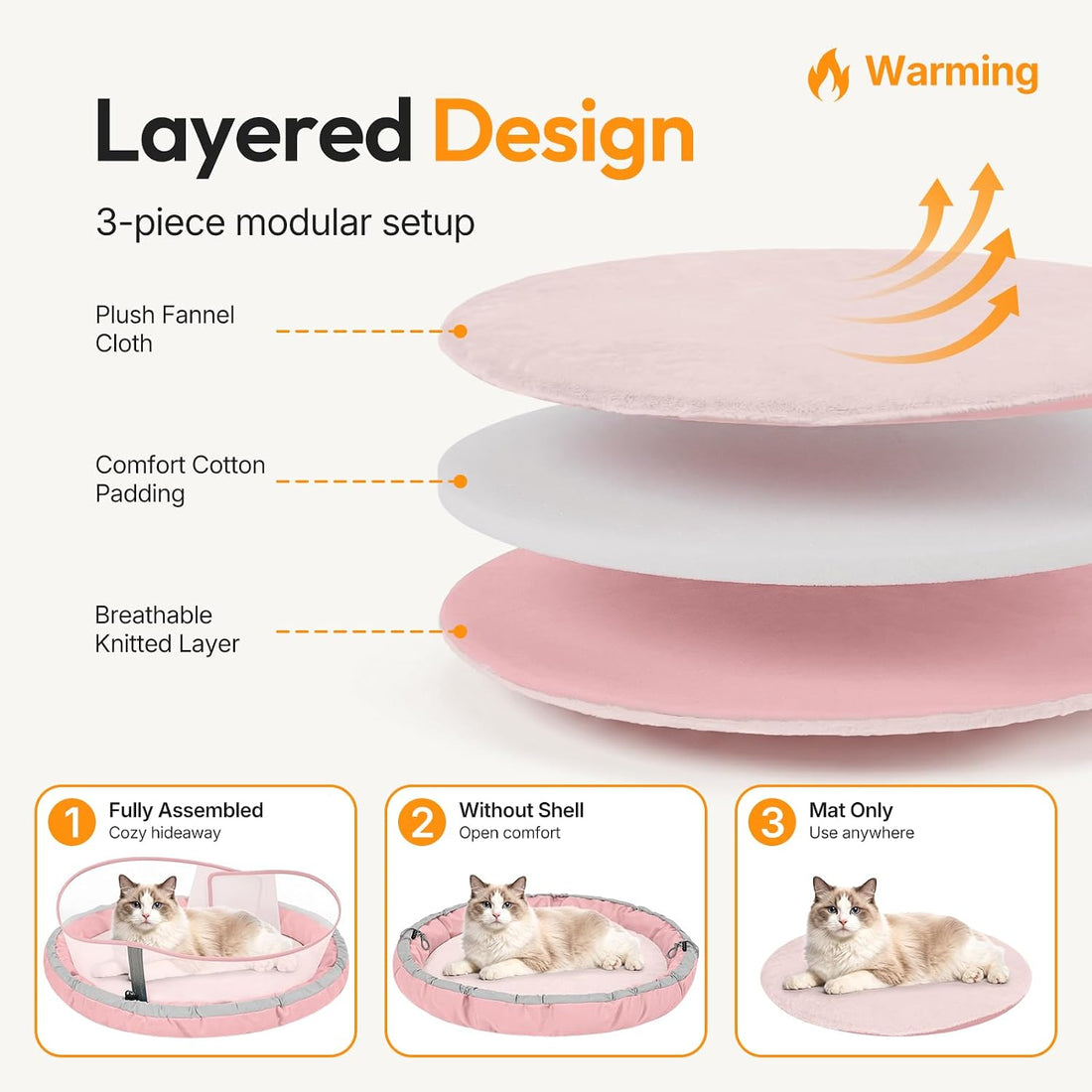 Cat Bed for Indoor Kitten Bed Washable