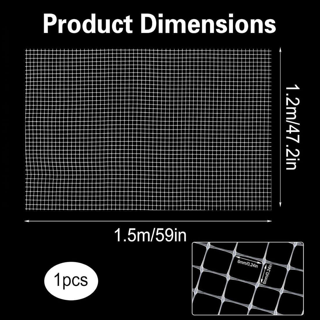 Fish Tank Mesh,3.9 X 4.9 Feet Clear Aquarium Mesh Netting Material