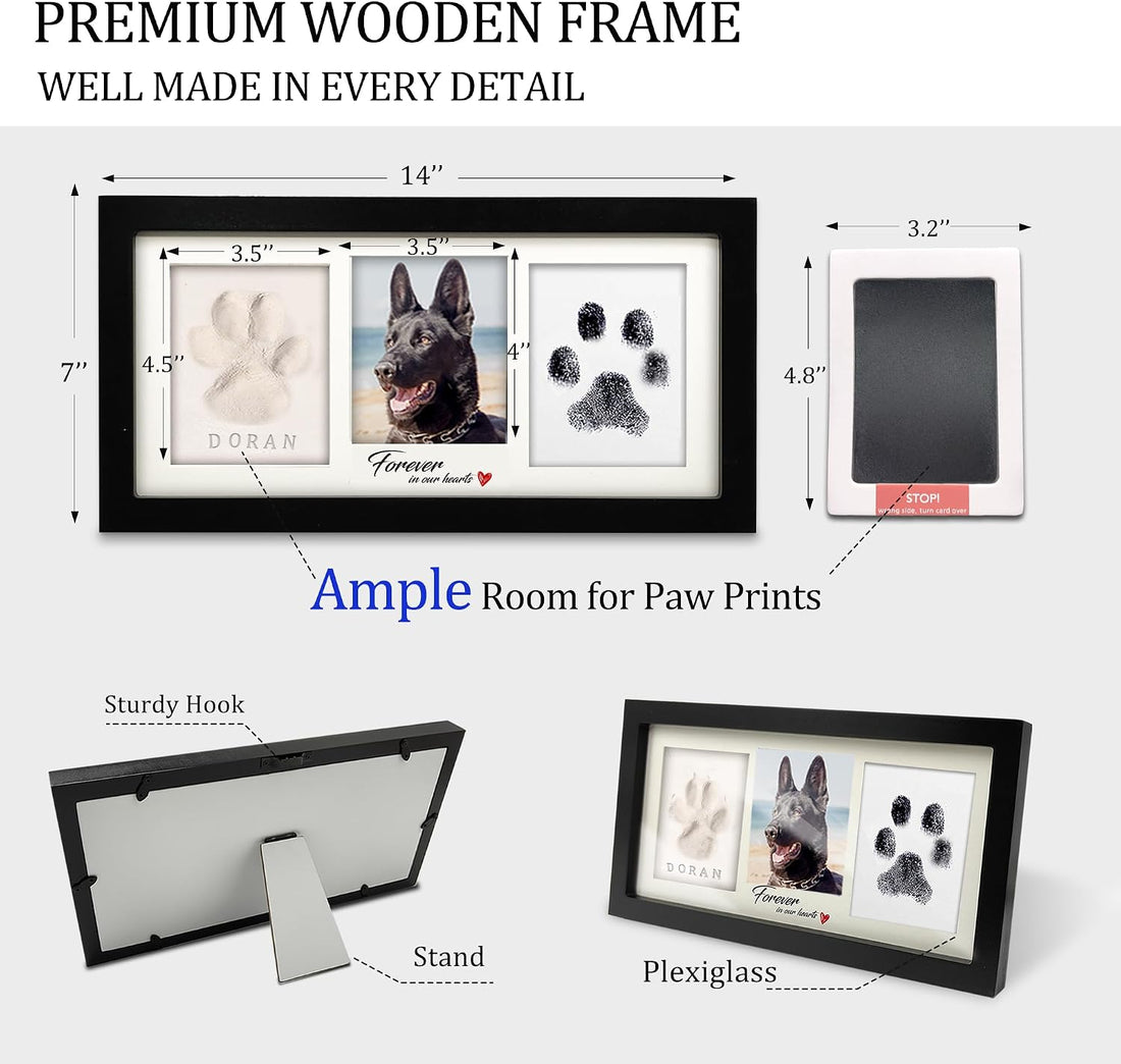 MYPAWLETS Paw Print Frame Kit,Dog/Cat Paw Print Kit,Soft Pawprint