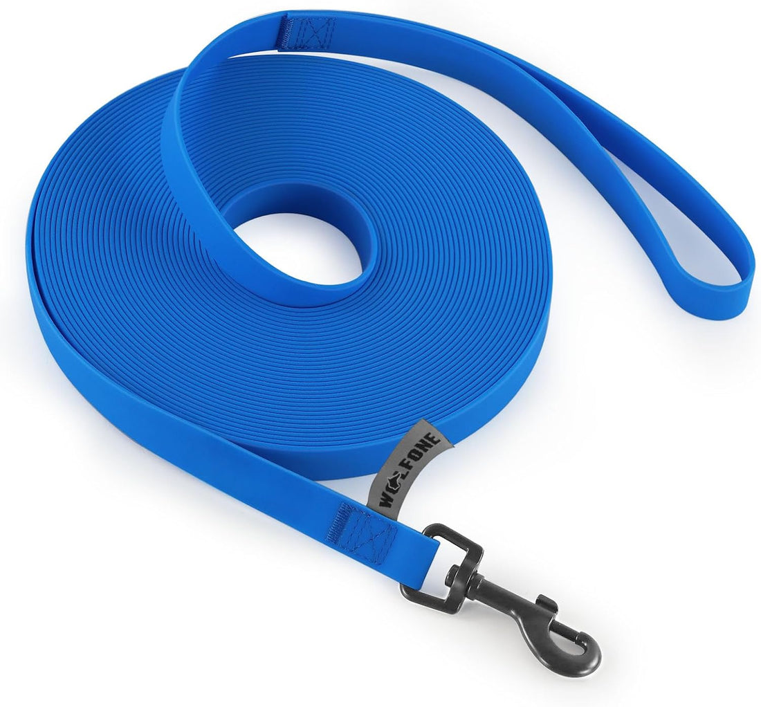 Wolfone Waterproof Dog Leash 20FT Long Line Recall Training Lead