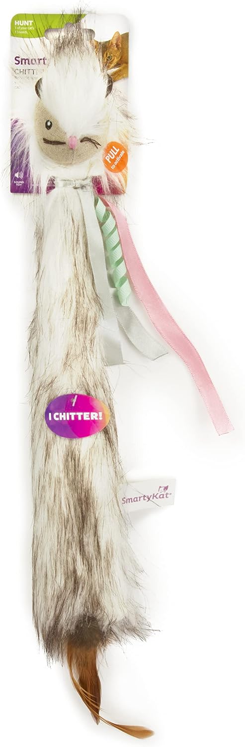 SmartyKat Chitter Critter Squirrel Electronic Sound Plush Kicker Cat