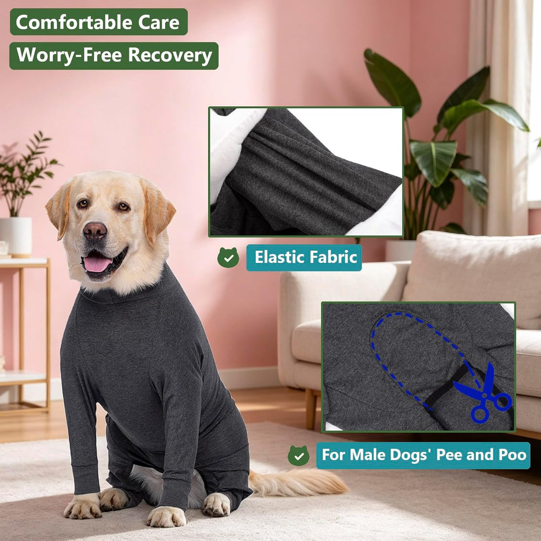 kzrfojy Dog Recovery Suit for Dogs After Surgery Female Male Medium