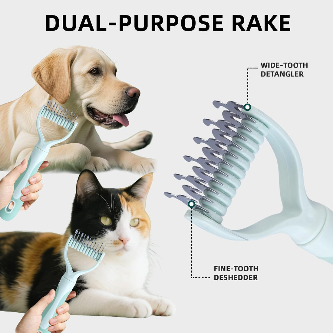 Pet Hair Removal Comb,New Cat Brush with Release Button,Pet Grooming