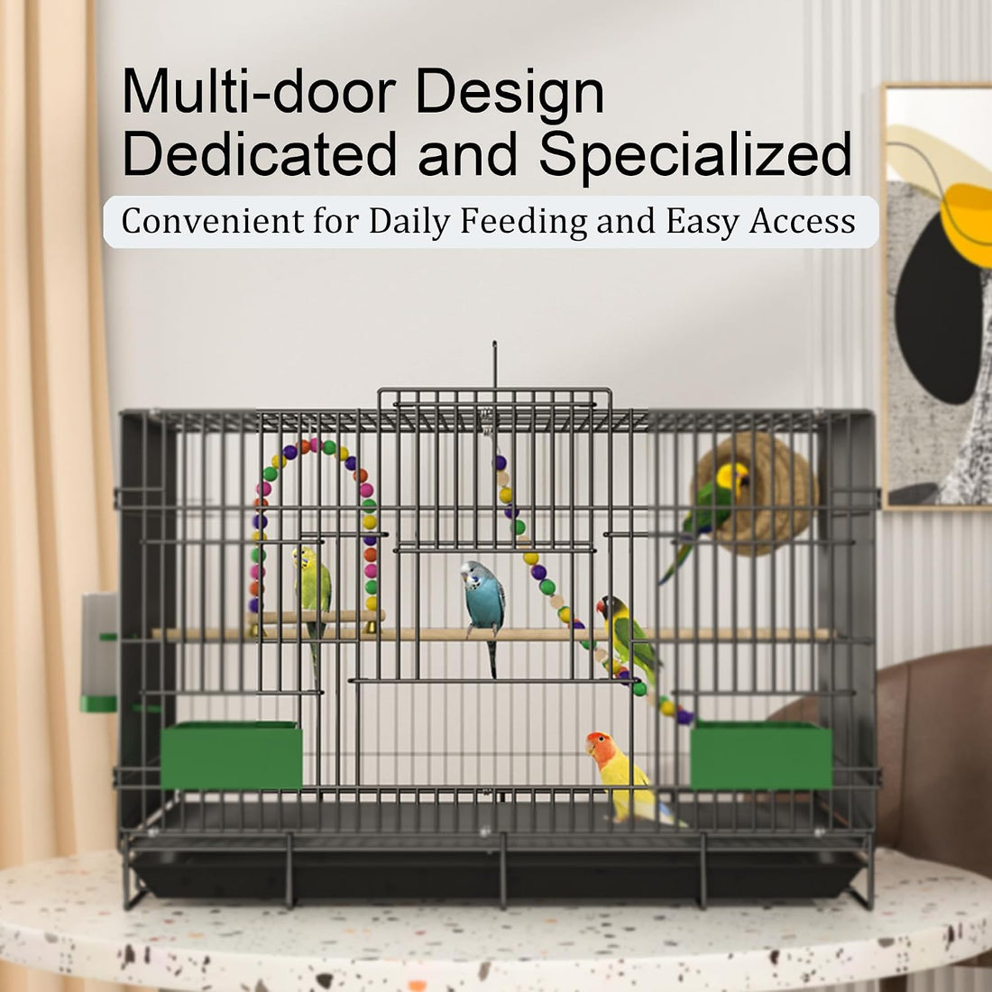 20-inch Bird Cage,Foldable Medium Small Parrot Parakeet Bird Cages