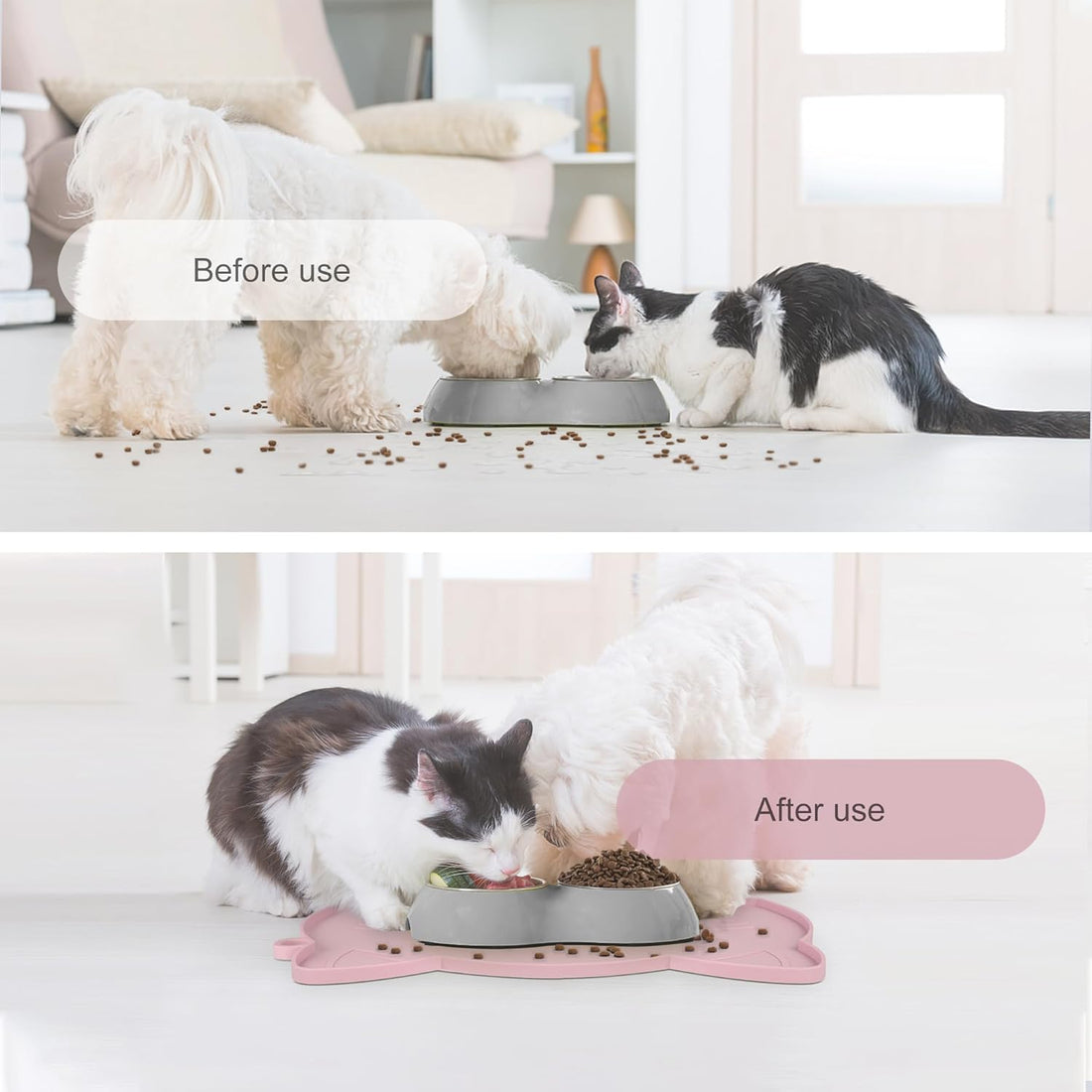 Coomazy Cat Food & Water Mat
