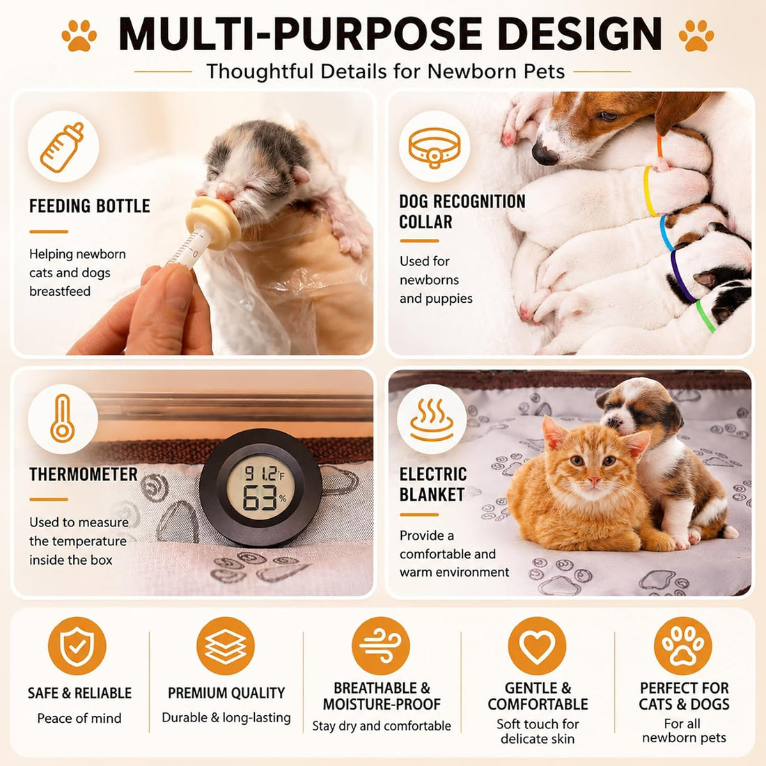 Puppy Incubator with Heating and Fan-Kitten Incubator.Temperature