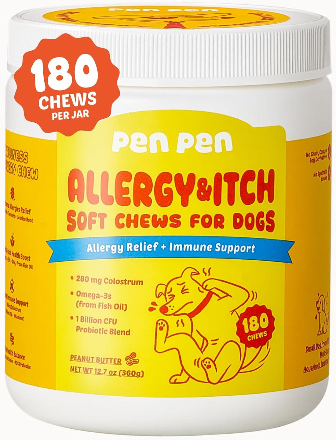 PENPEN Dog Allergy Chews - Anti-Itch & Itchy Skin Support for Dogs
