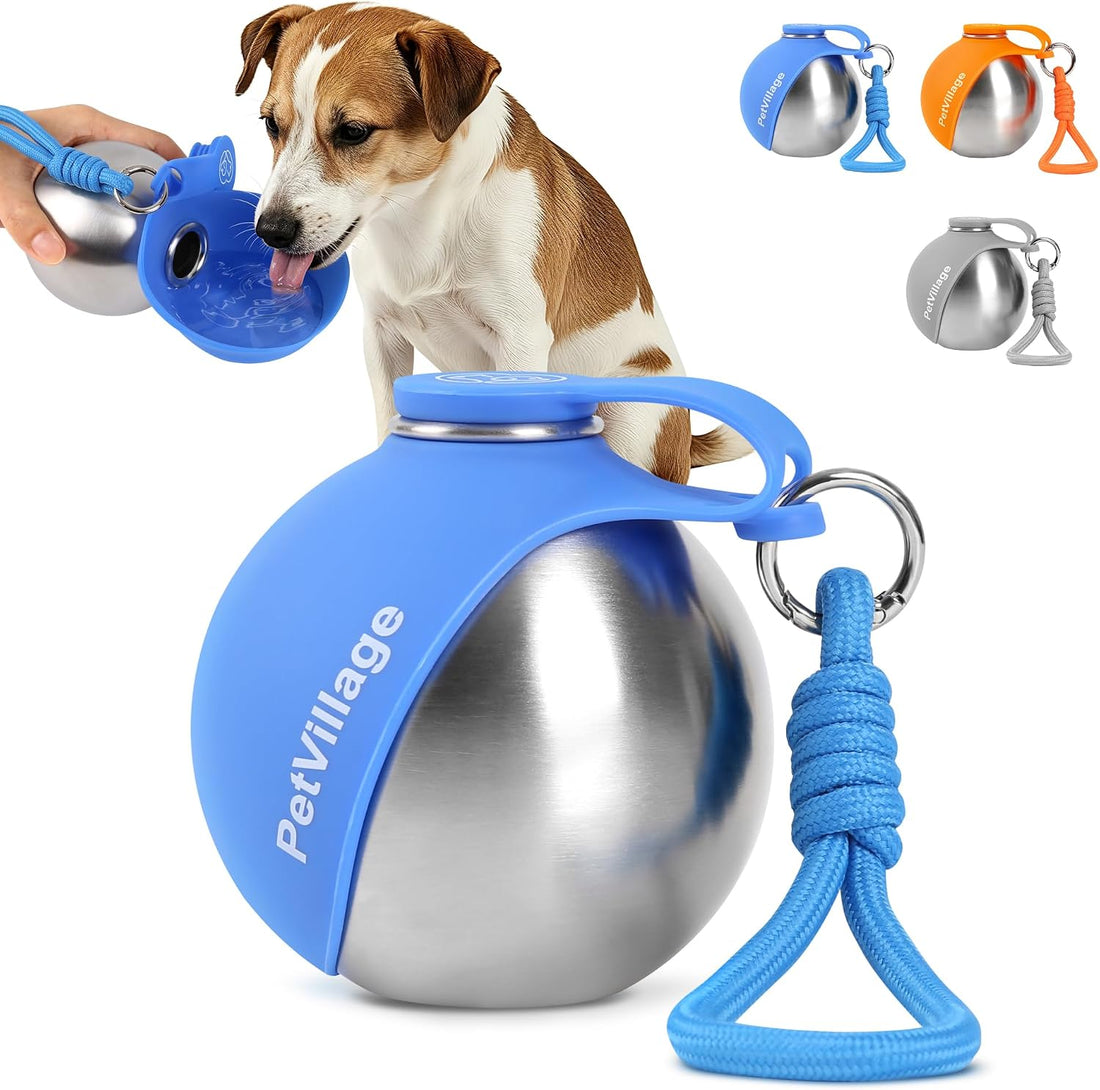 2-in-1 Dog Water Bottle with Foldable Bowl
