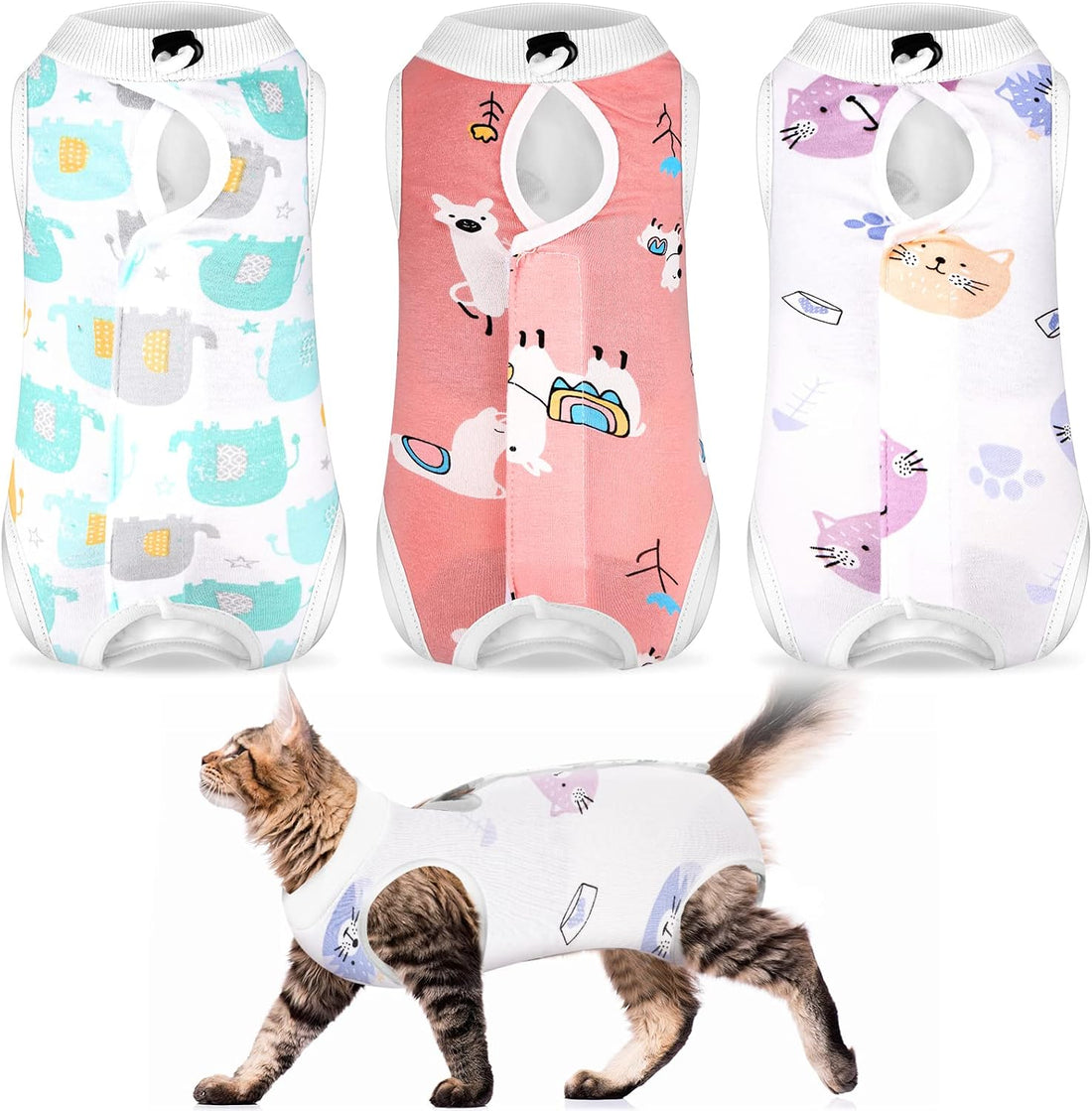 Nuanchu 3 Pcs Cat Recovery Suit