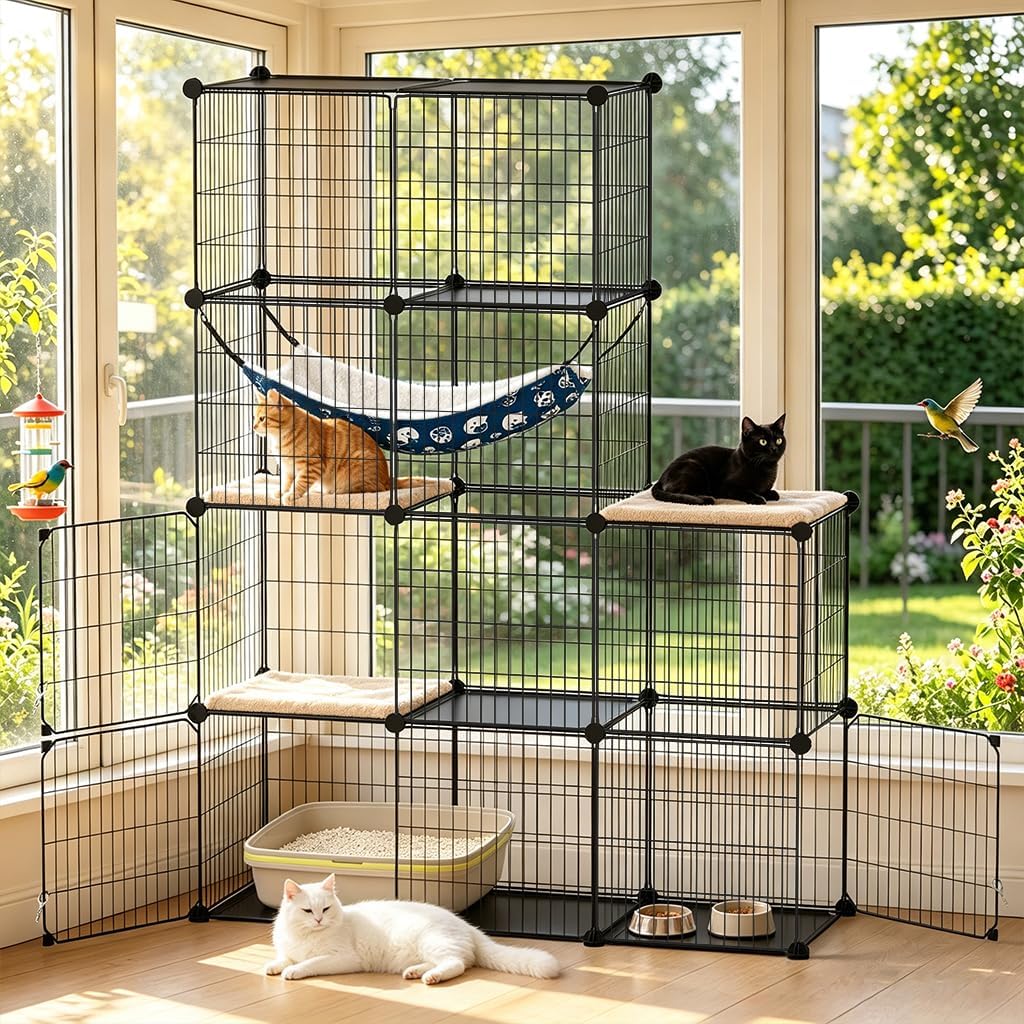 COMHOMA Cat Cage DIY Cat Enclosures Catio for Kitten