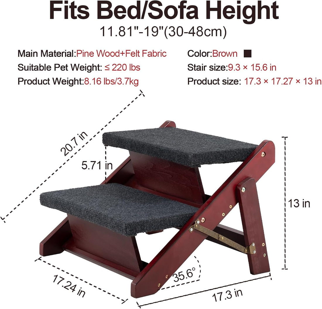MEWANG Wooden Pet Stairs/Pet Steps