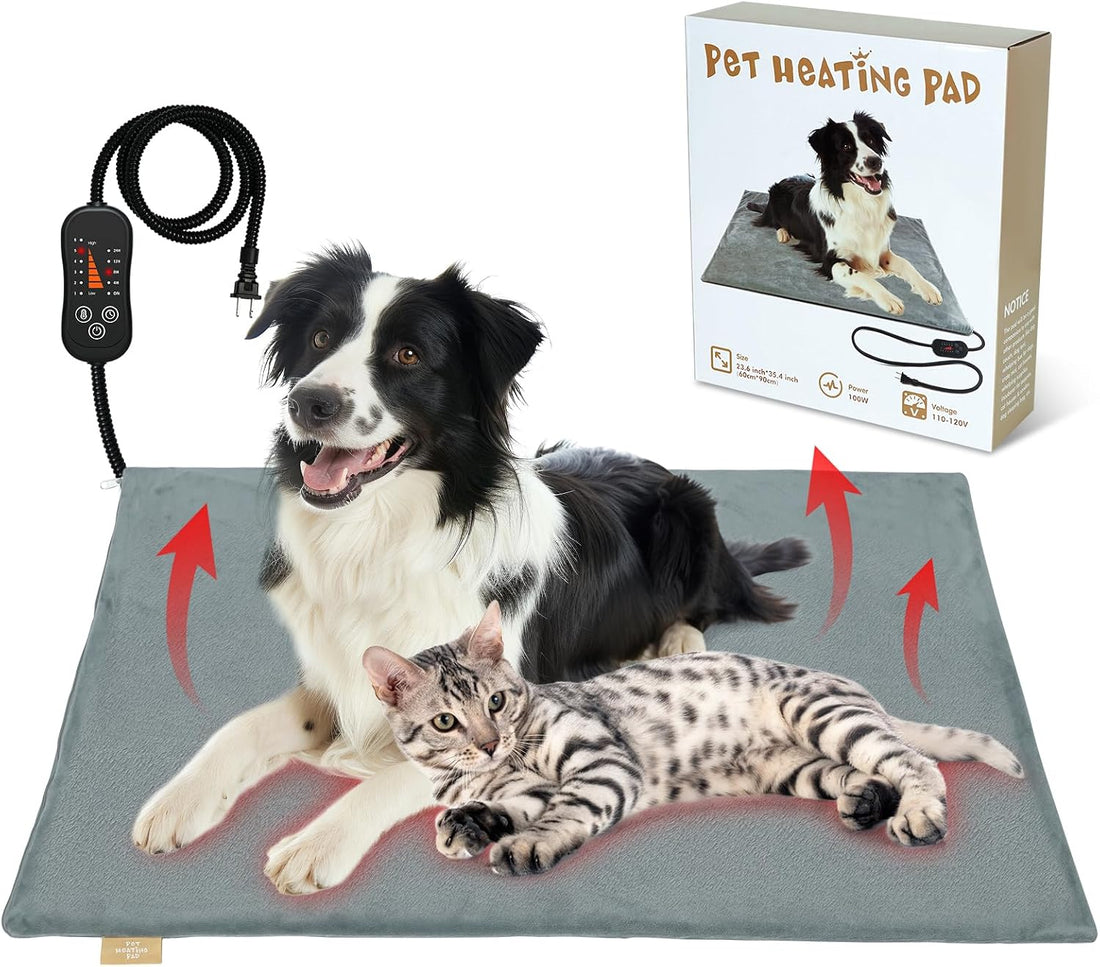 Vannon Pet Heating Pad for Dogs & Cats, Adjustable Heat with Timer