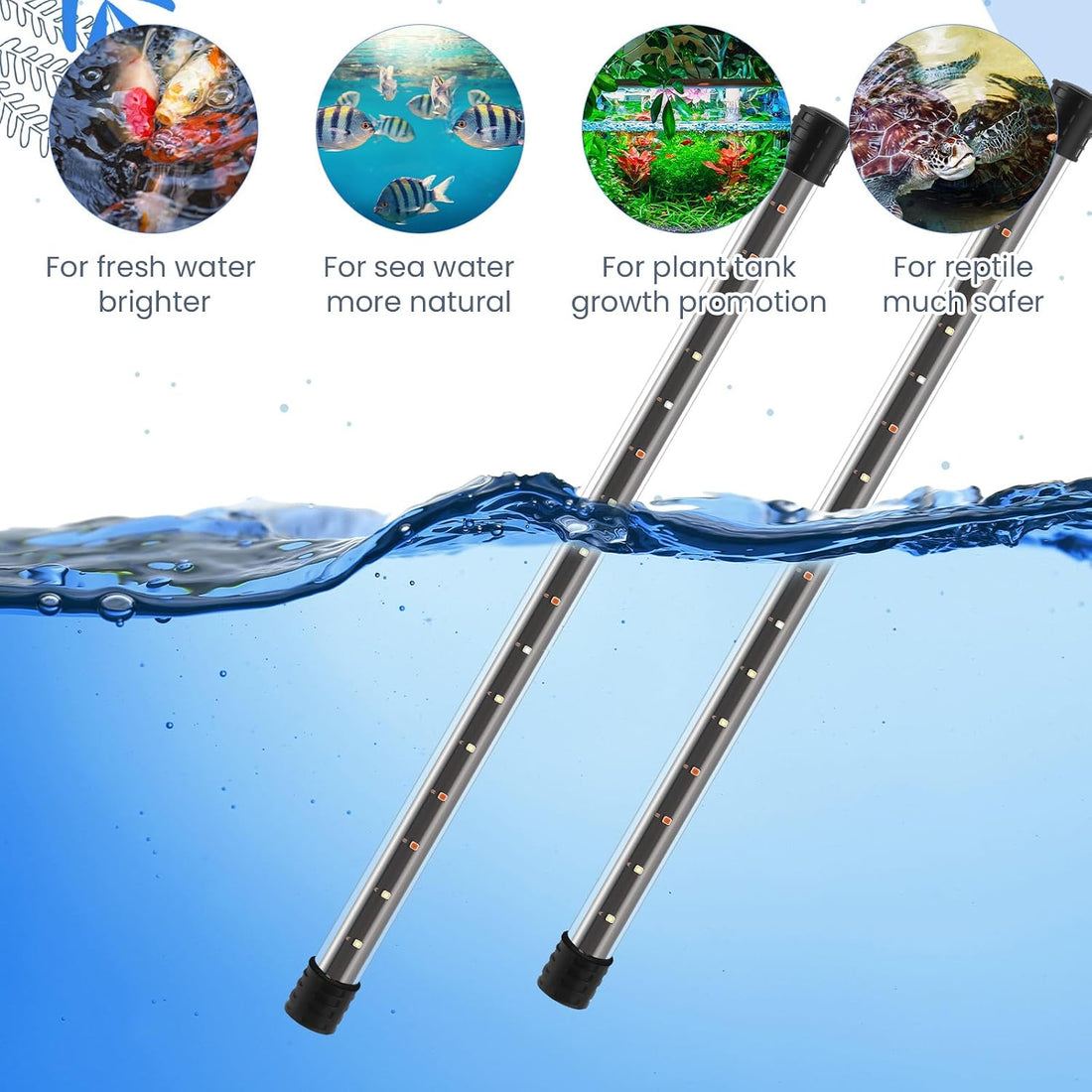 Sieral Aquarium Lids Canopy with LED Light, 3 Pcs