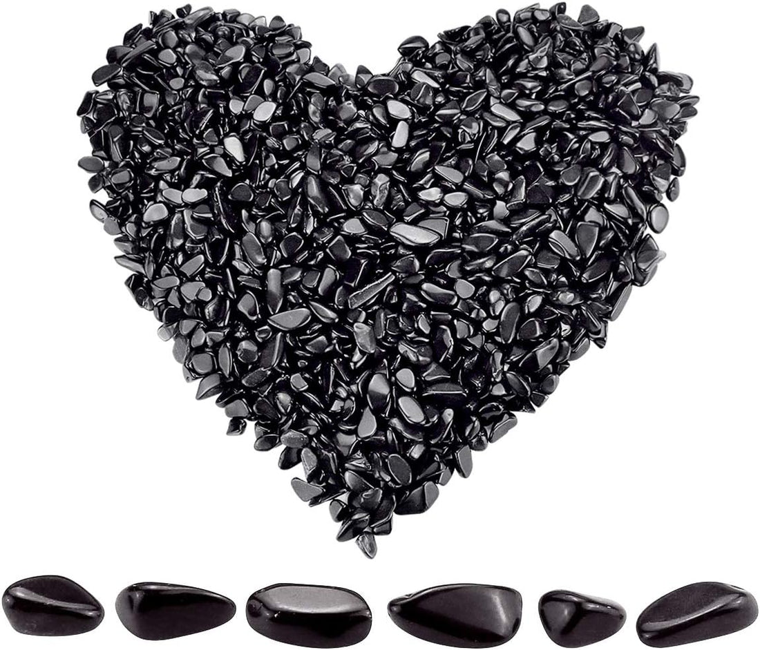 Twdrer 2lb Natural Black Obsidian Stone Chips