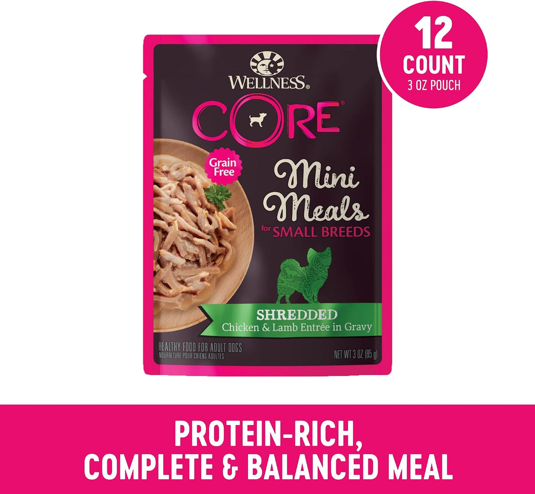 Wellness CORE Small Breed Mini Meals Shredded in Gravy Wet Dog Food
