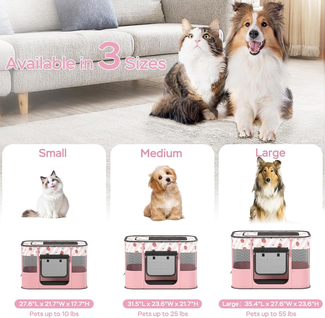 Portable Pet Cat Playpen,Cat Cages Indoor Collapsible Dog Crates Tent