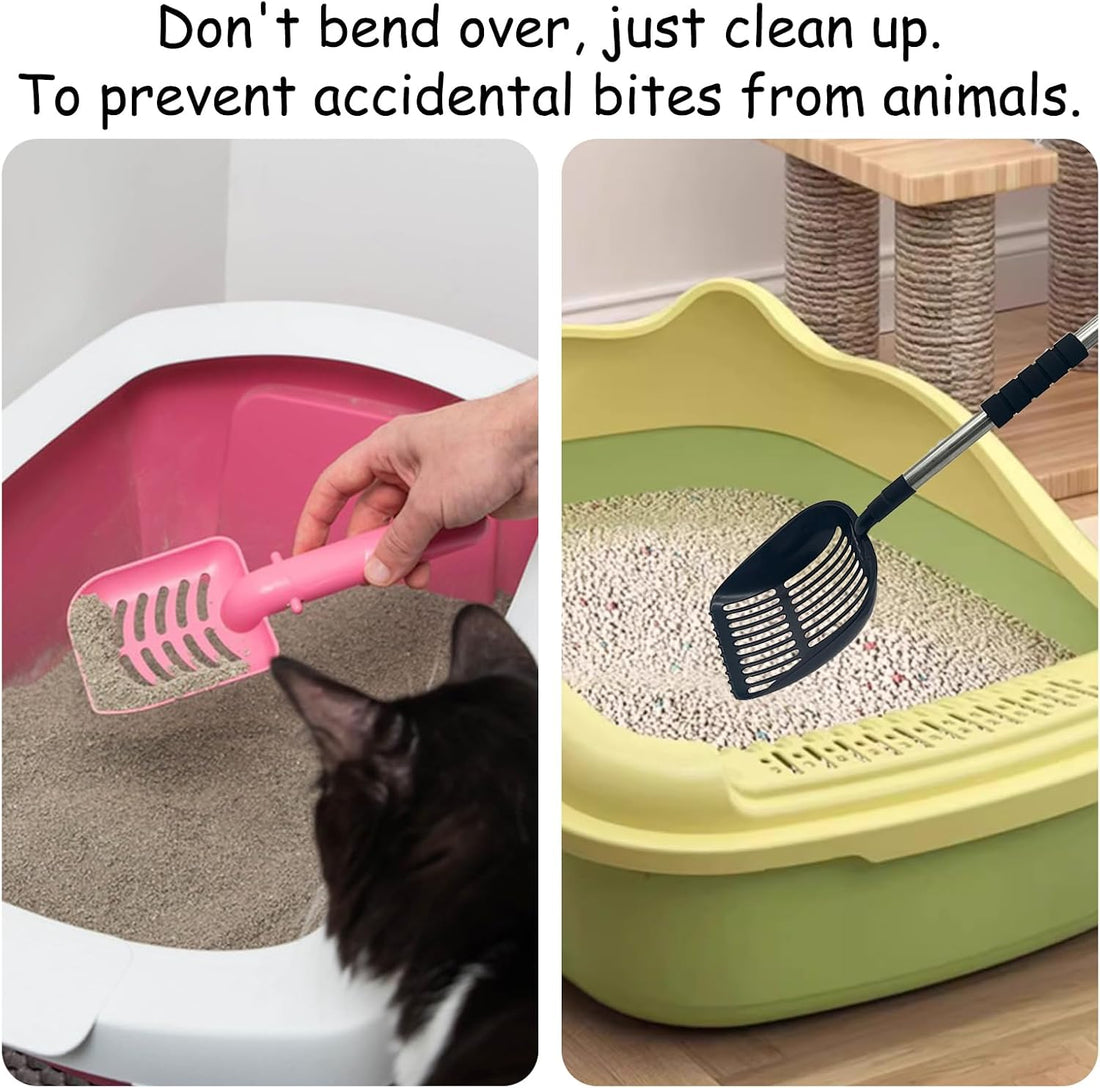 PINVNBY Cat Litter Scooper, Long Handle Litter Sifter Scoop