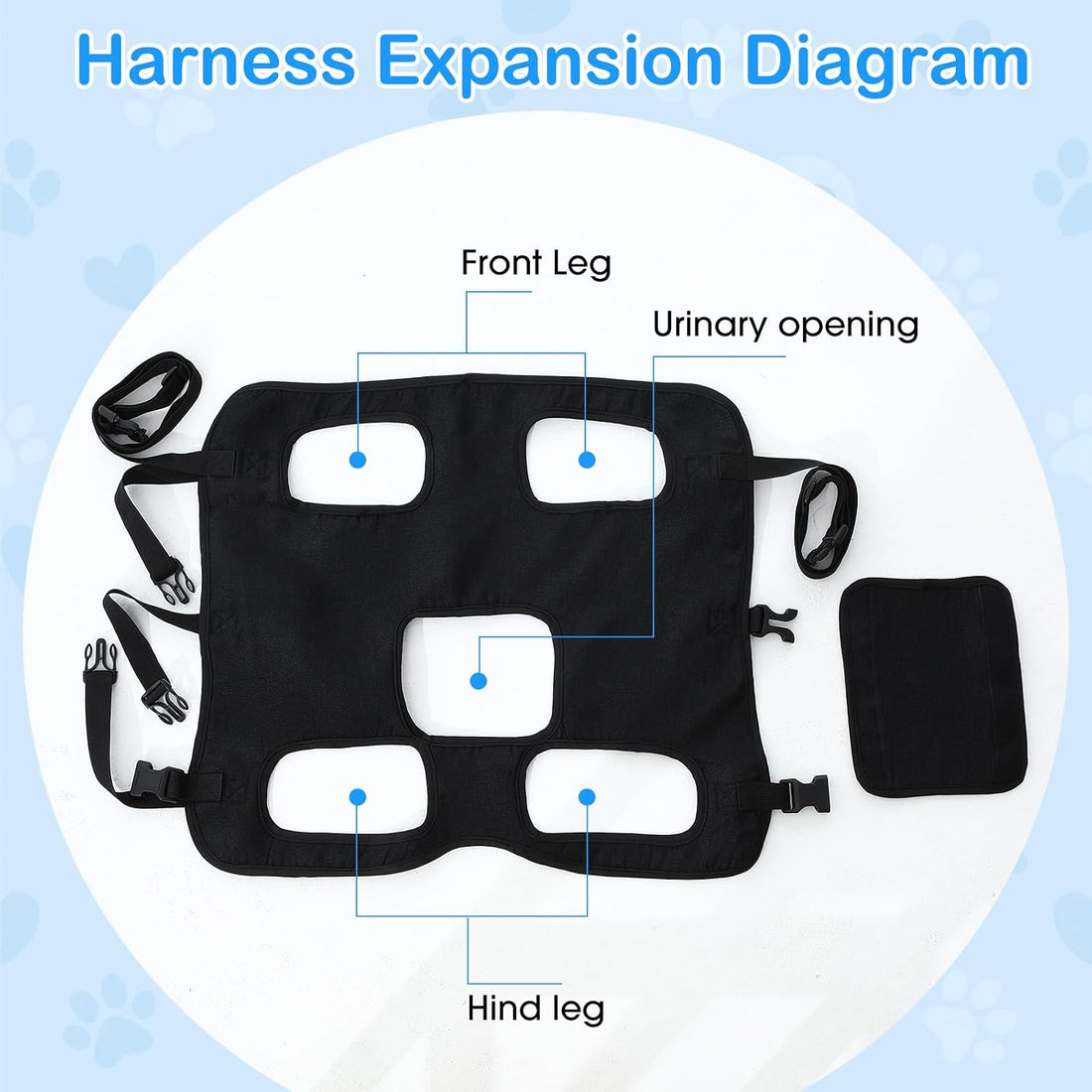 Shinylin Dog Carry Sling Emergency Backpack Dog Lift Harness