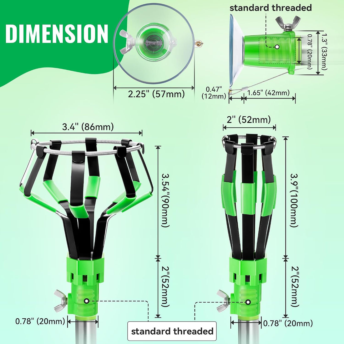 Dreyoo 4 Pcs Light Bulb Changer Set, Suction Cup & Cage Changer
