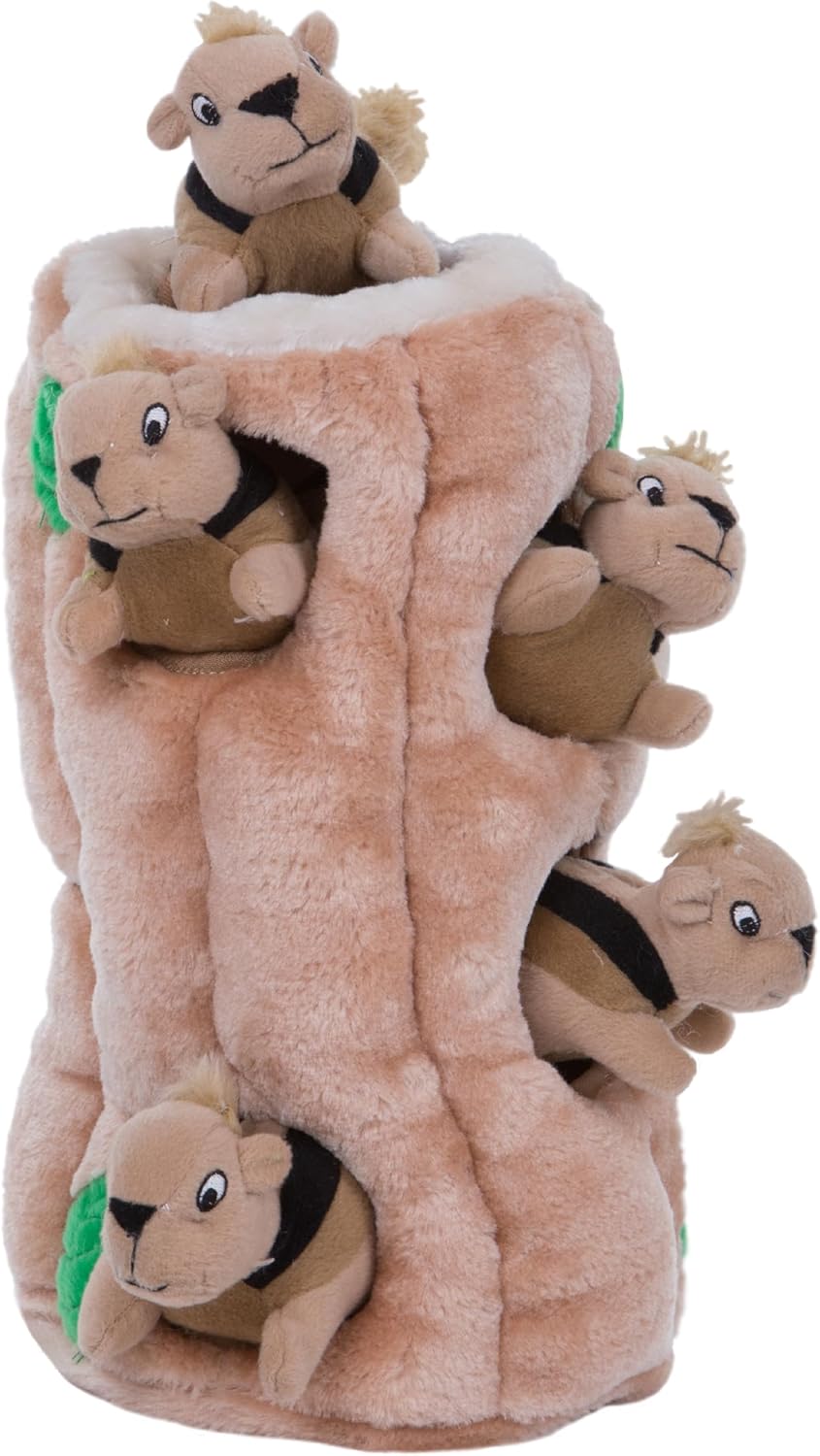 Outward Hound Hide-A-Squirrel Plush Squeaky Dog Toy, Large