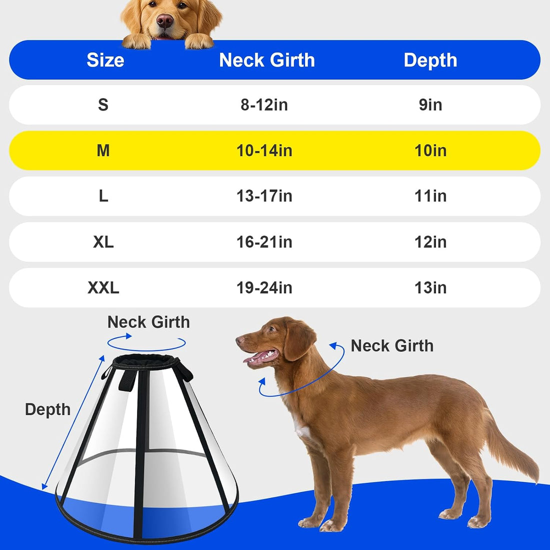 Soft Dog Cone Collar to Stop Licking for Post-Surgery Recovery
