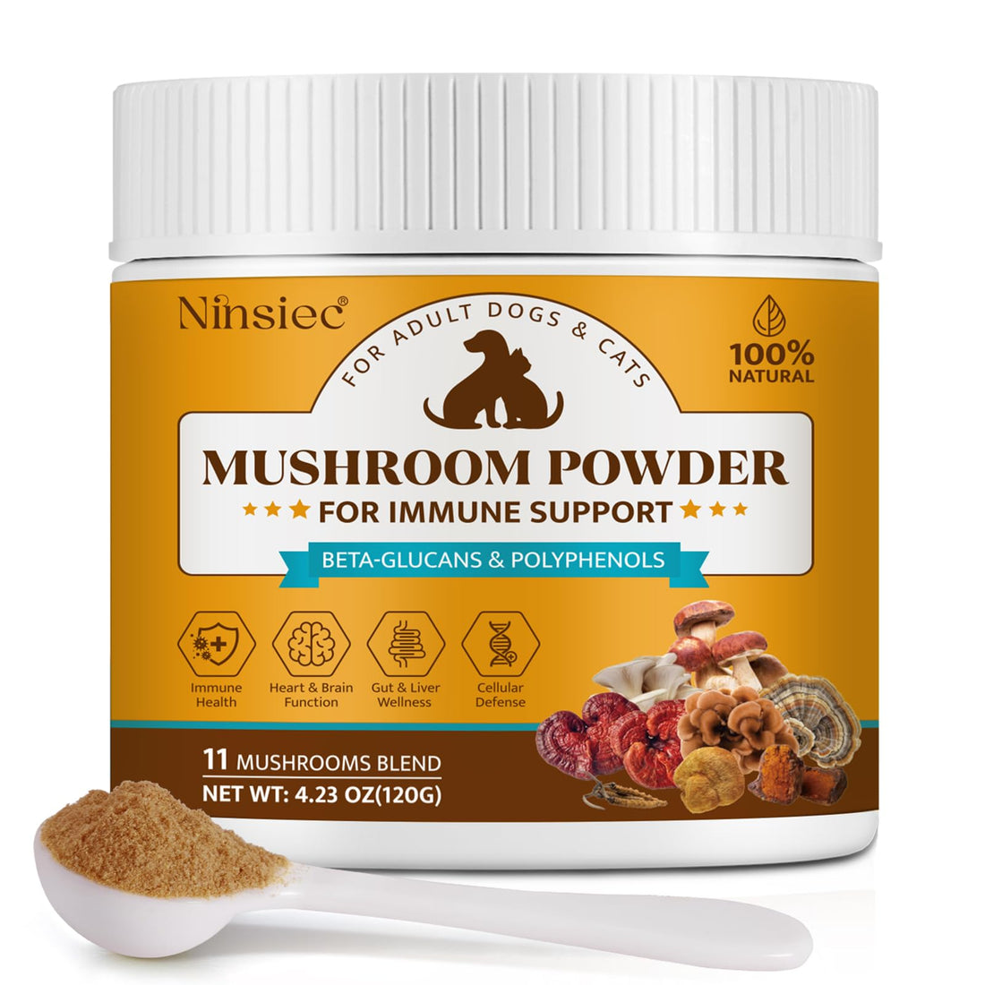 Mushroom Supplement Powder for Dogs & Cats