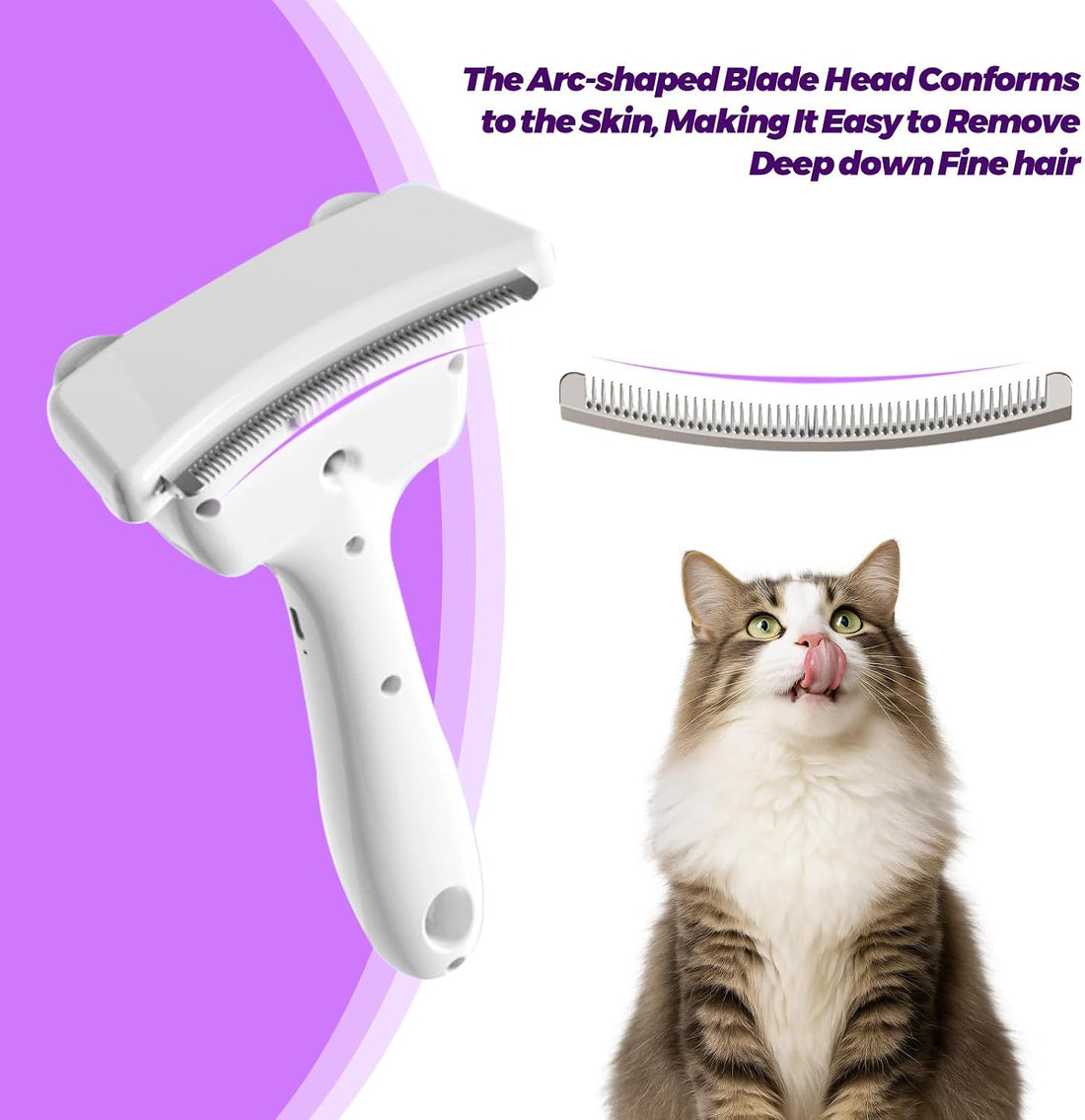 Pepkefir 3 in-1 Cat & Dog Steam Comb for Long Short Hair for Any Size