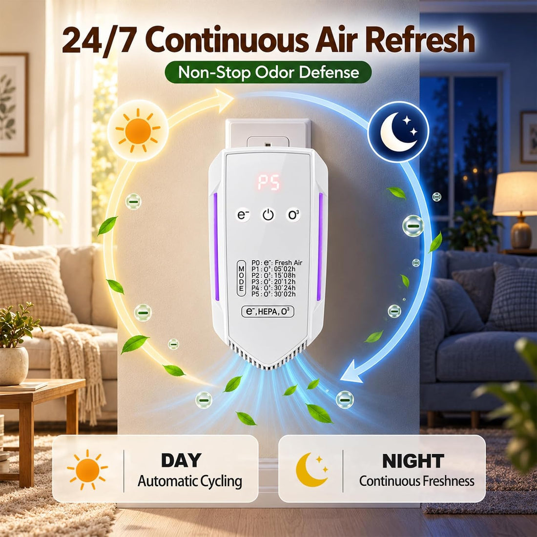 Cat Litter Deodorize, Pet Odor Eliminator for Home,Plug in Air