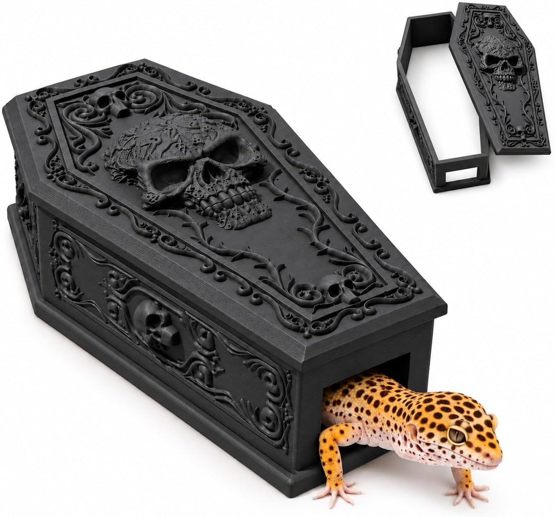 Westant Gothic Coffin Reptile & Amphibian Habitat Hideouts (Pink, L)