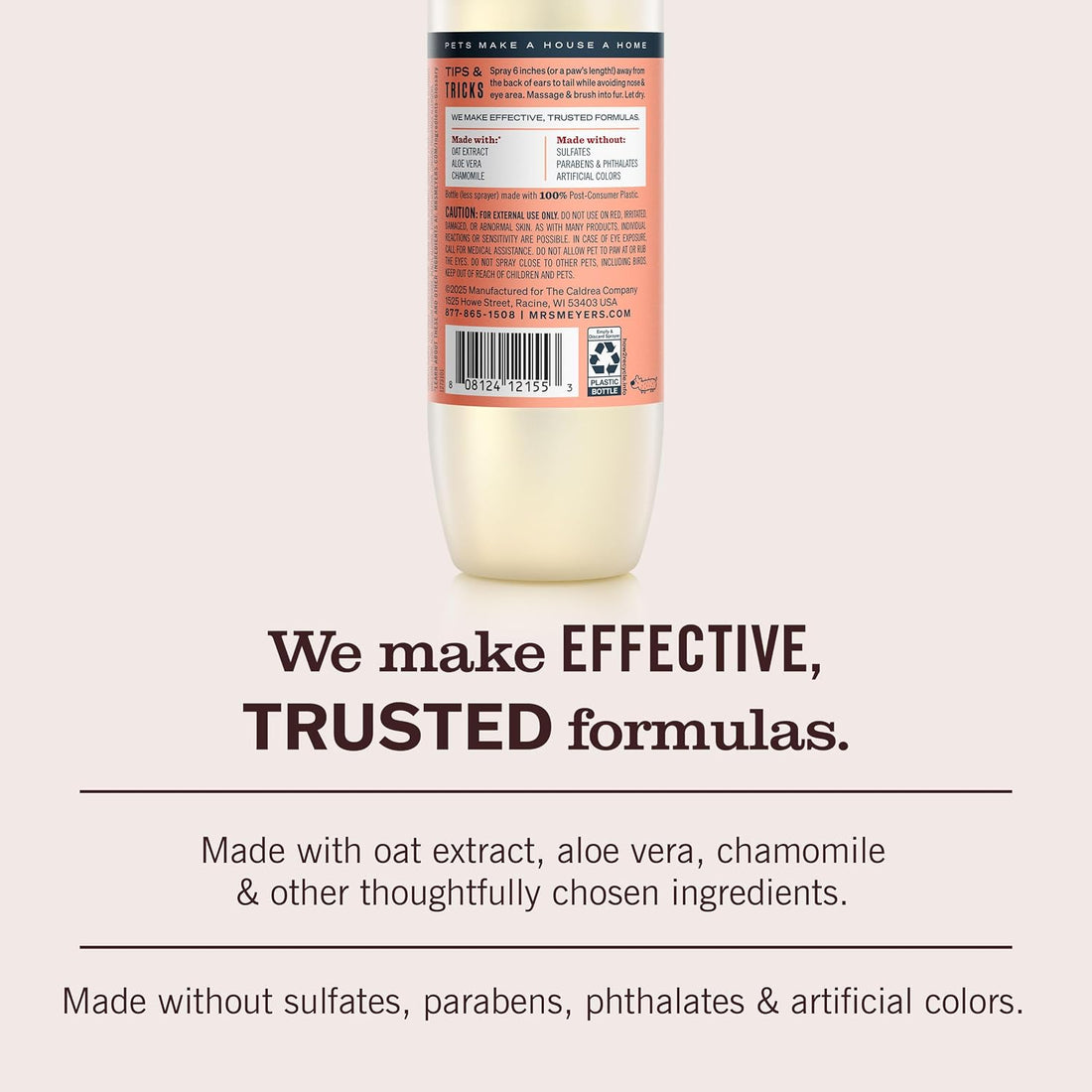 MRS. MEYER'S Clean Day Dog Deodorizing Spray, White Peach Scent