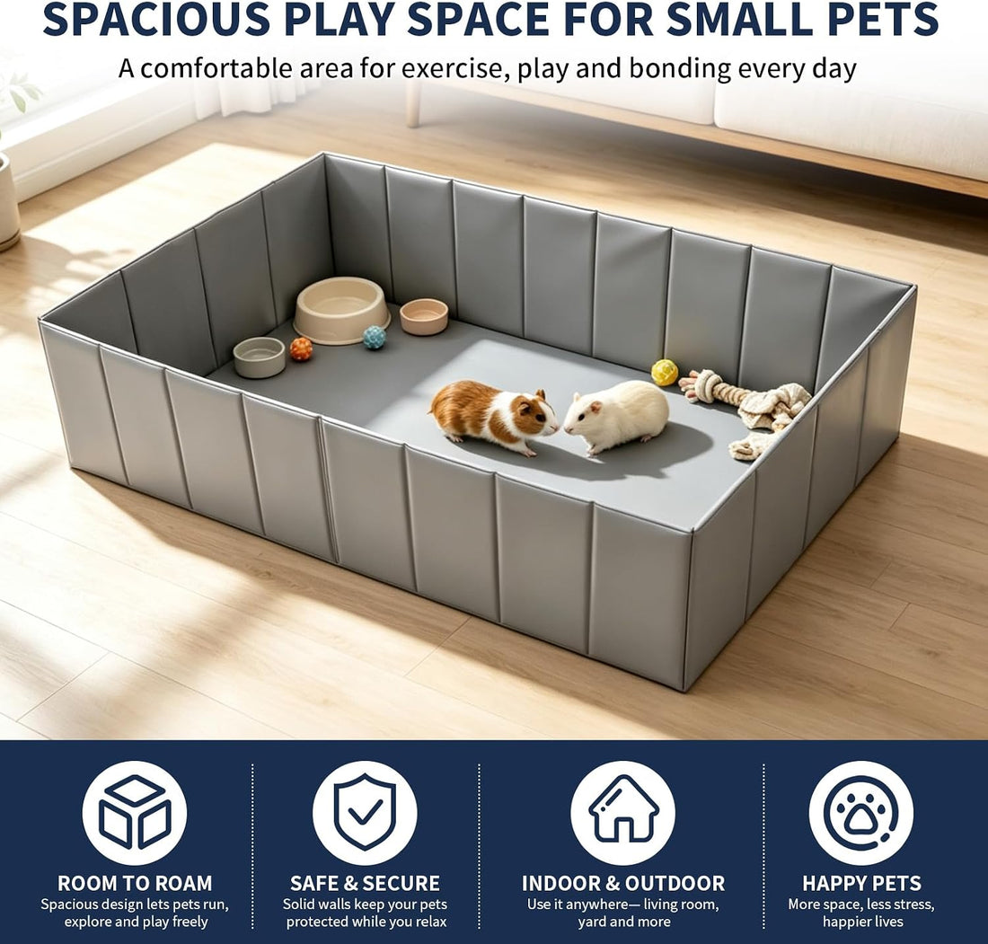 Rypet Small Animal Playpen, Foldable Guinea Pig Hamster Waterproof