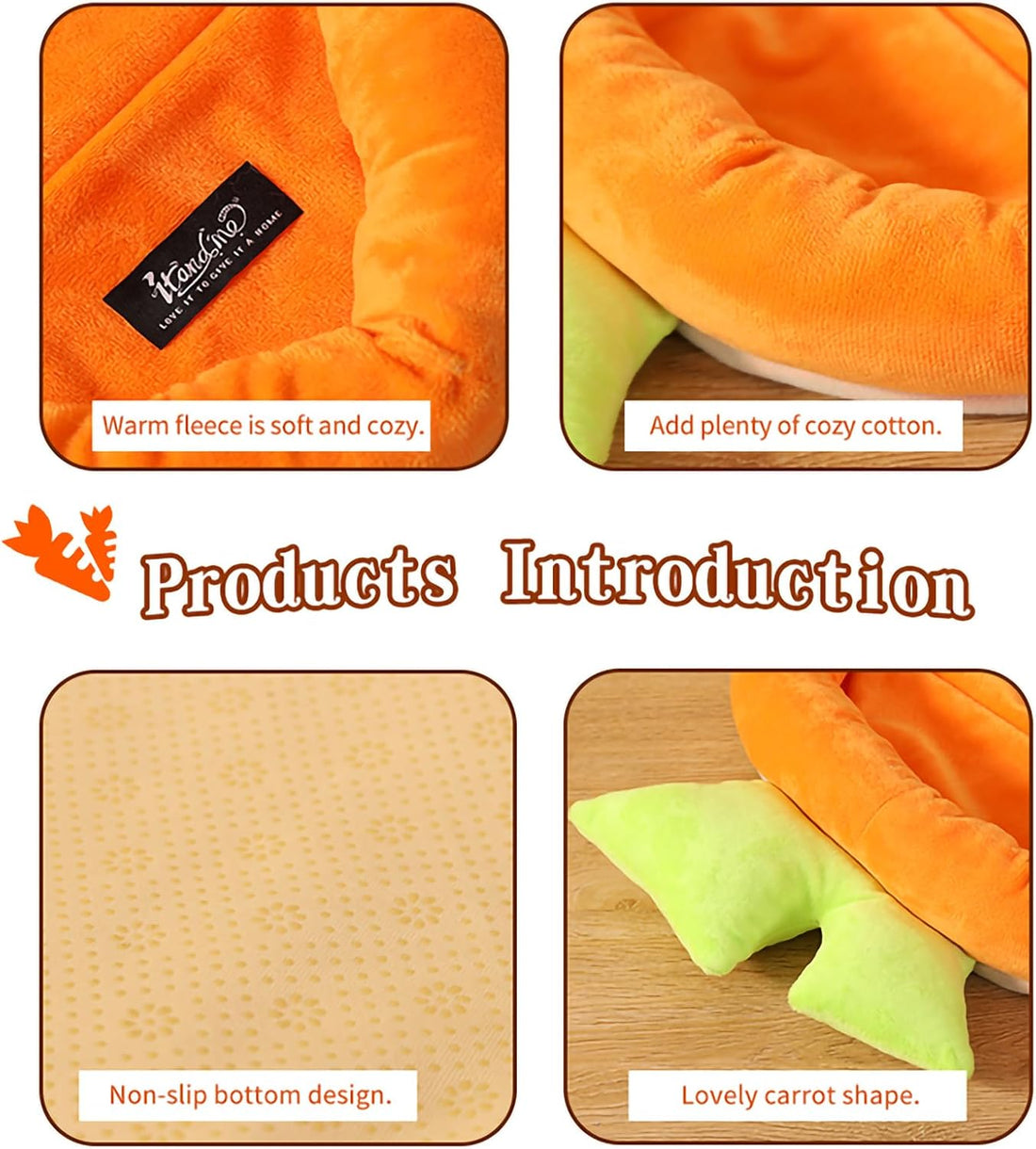 Bunny Bed Rabbit Bed Carrot Shape Bunny Beds Soft Comfortable Rabbits