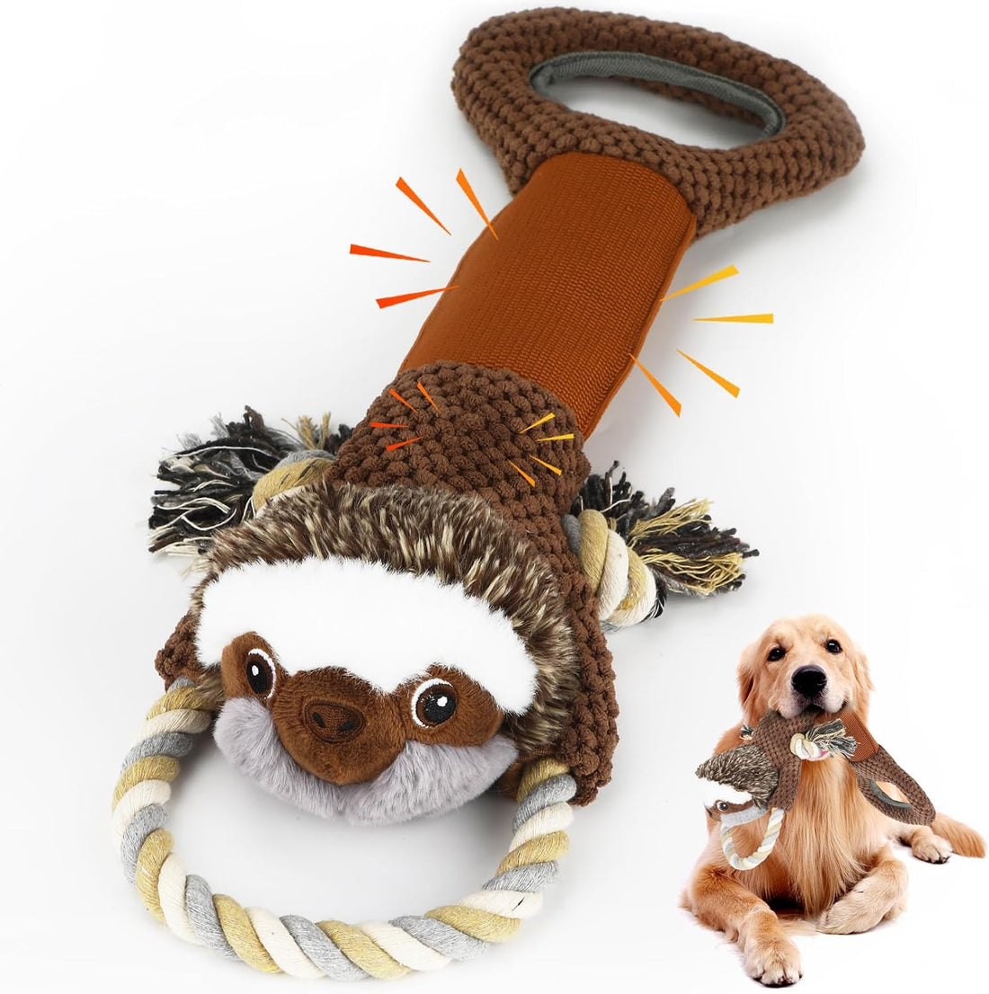 Dog Toys 3-Pack Cute Duck Shapes Puppy Toys No-Stuffing Squeaky