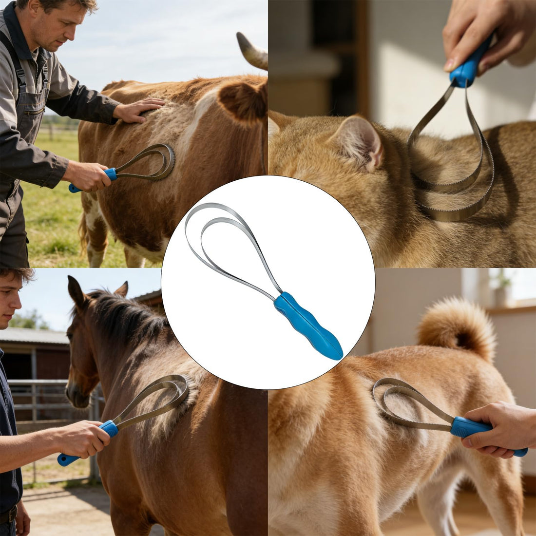 Deshedding Tool Grooming Brush for Horse Dog Cat