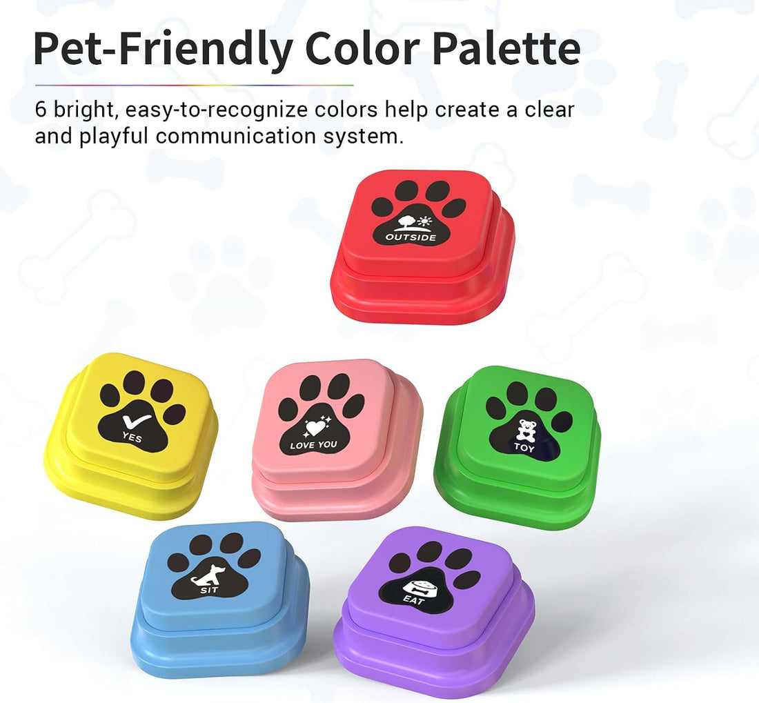 Dog Buttons for Communication,8 Pack Square Dog Talking Buttons