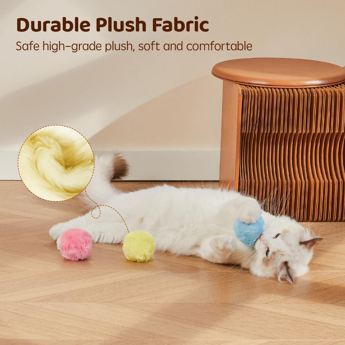 Potaroma Chirping Cat Toys Balls with SilverVine Catnip, Upgraded