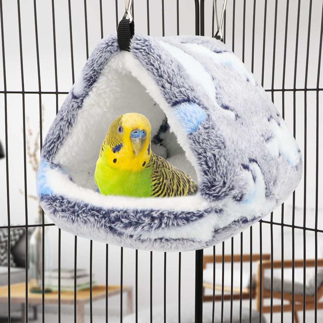 Hypeety Winter Warm Bird Nest Triangle Cotton Thick Bird Shed Hut