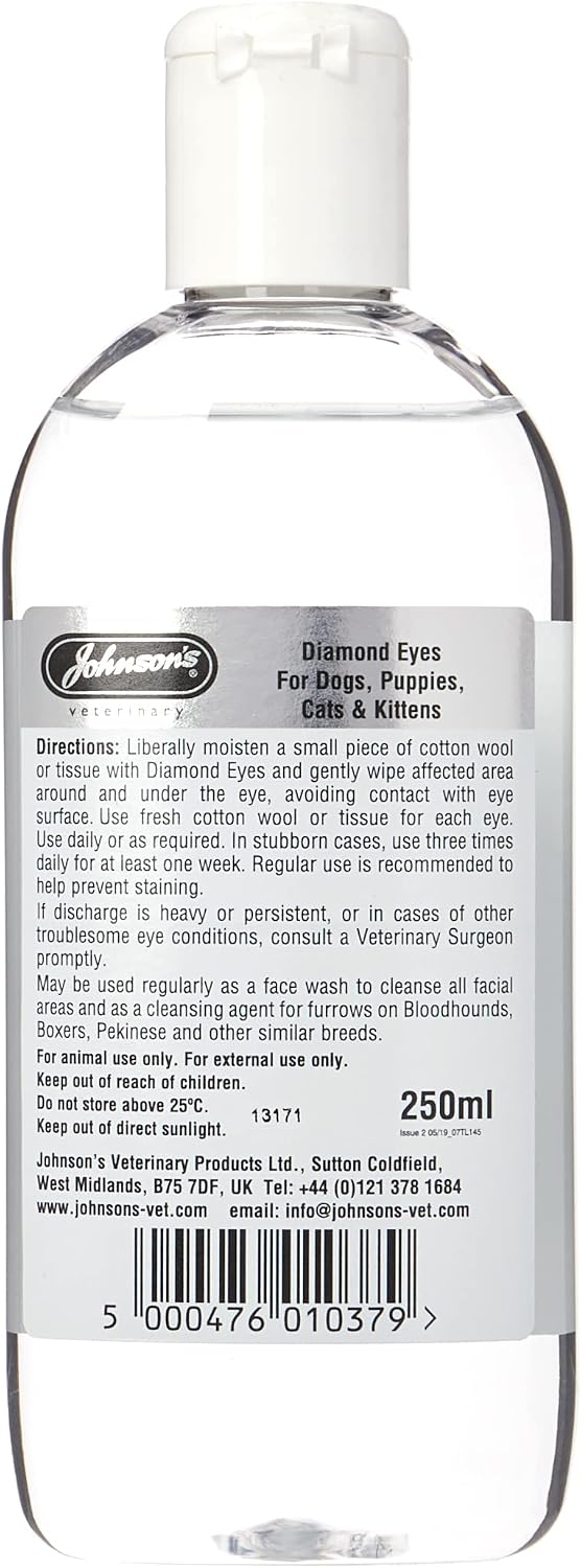 Johnsons Diamond Eyes Cat Dog Tear Stain Remover 250Ml