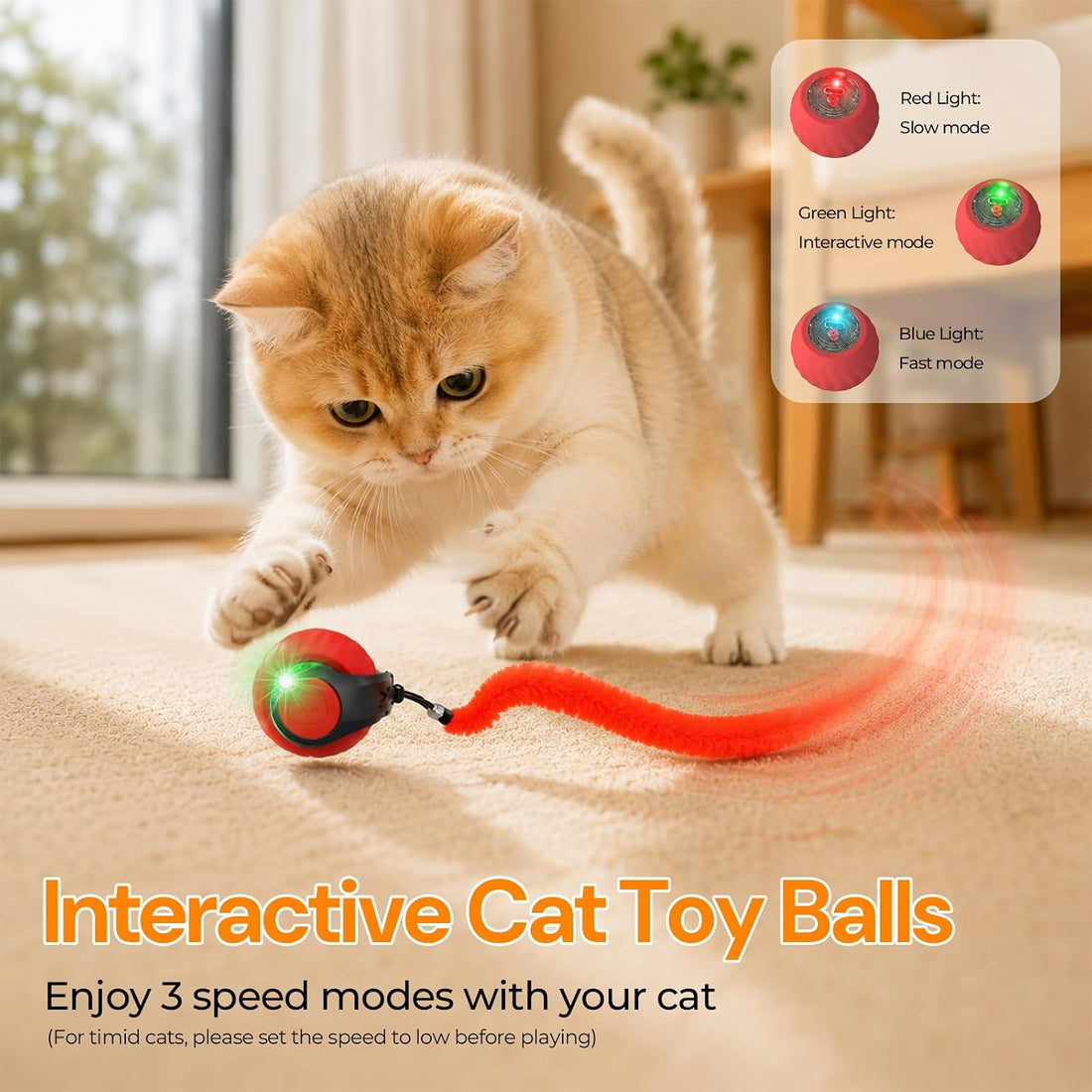 2026 Interactive Cat Toys with Bird Sounds & 3 Modes for Indoor Cats
