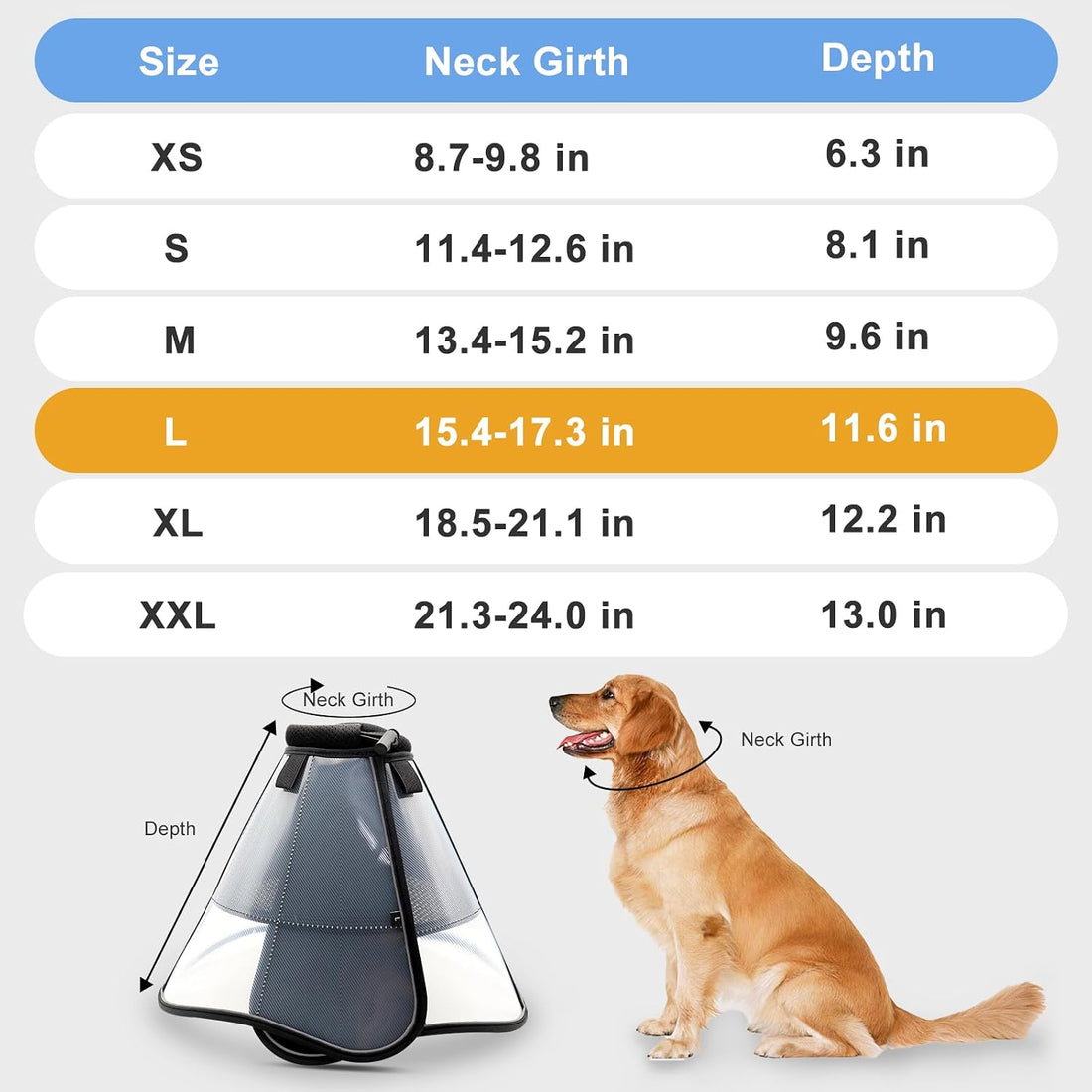 Dog Cone to Stop Licking, Soft Dog Cone Collar Alternative After