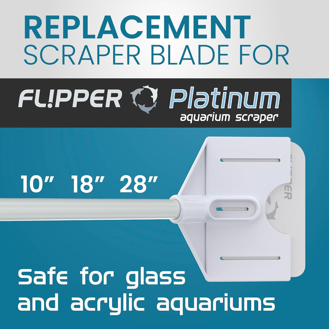 Flipper Platinum Algae Scraper Replacement Blades, Stainless Steel