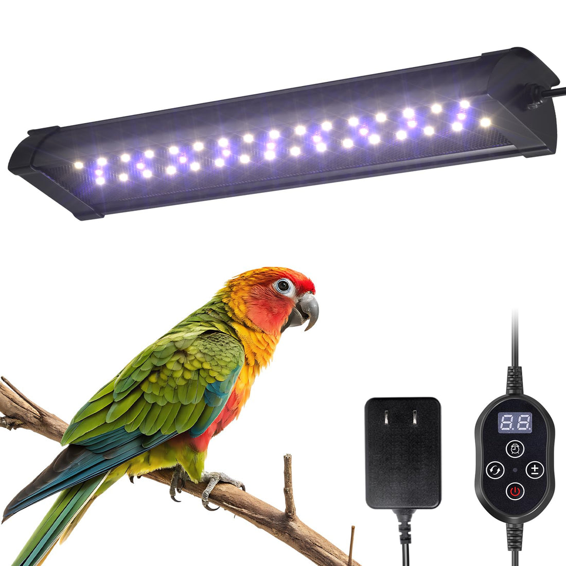 Tobebright UVB 2.4 Bird Cage Light, Full Spectrum Light for Birds
