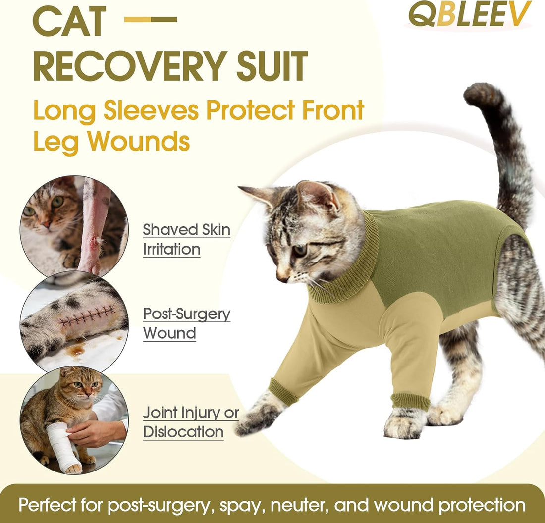 QBLEEV Cat Recovery Suit for Foreleg