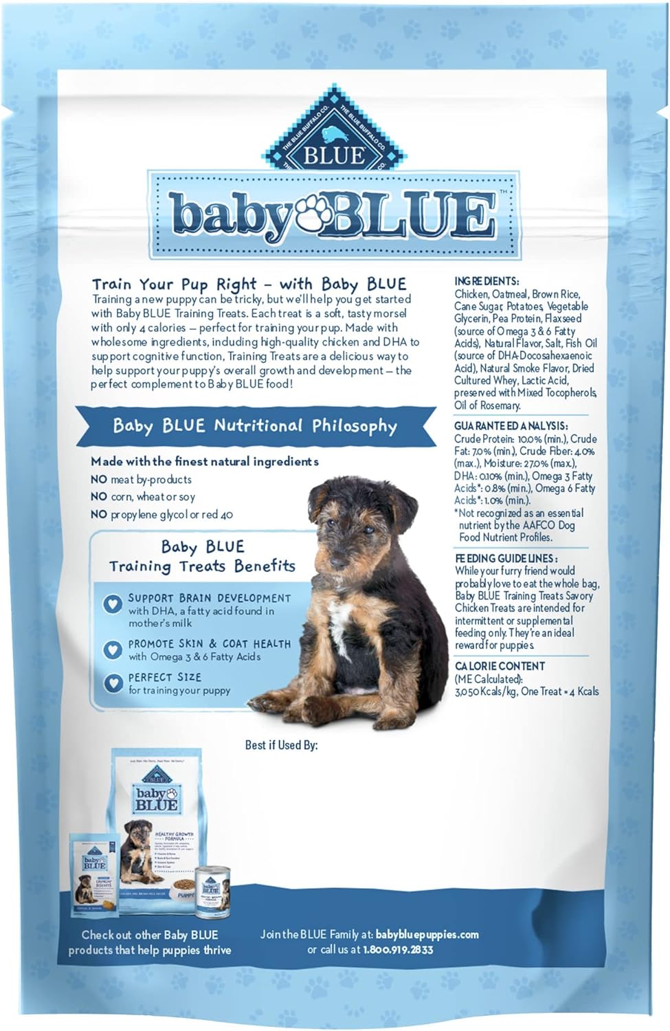 Blue Buffalo Baby Blue Training Treats Natural Puppy Soft Dog Treats