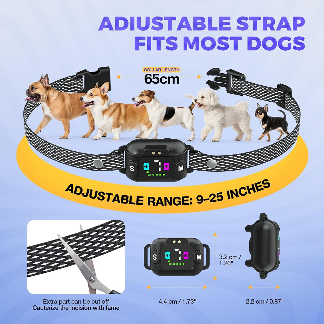 PcEoTllar Bark Collar for Small Dogs, Beep & Vibration Mode