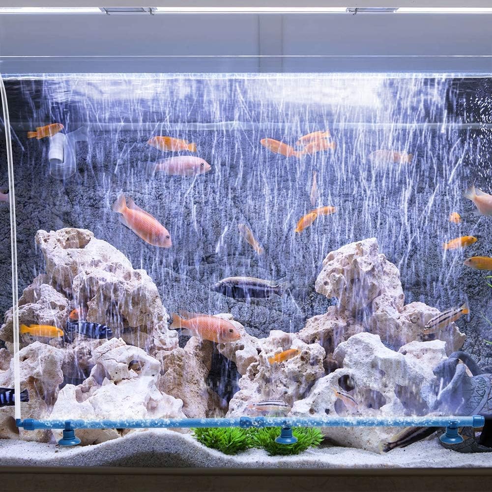 Quickun Aquarium Air Stone Bubble Wall Tube Oxygen Diffuser Bar Decor