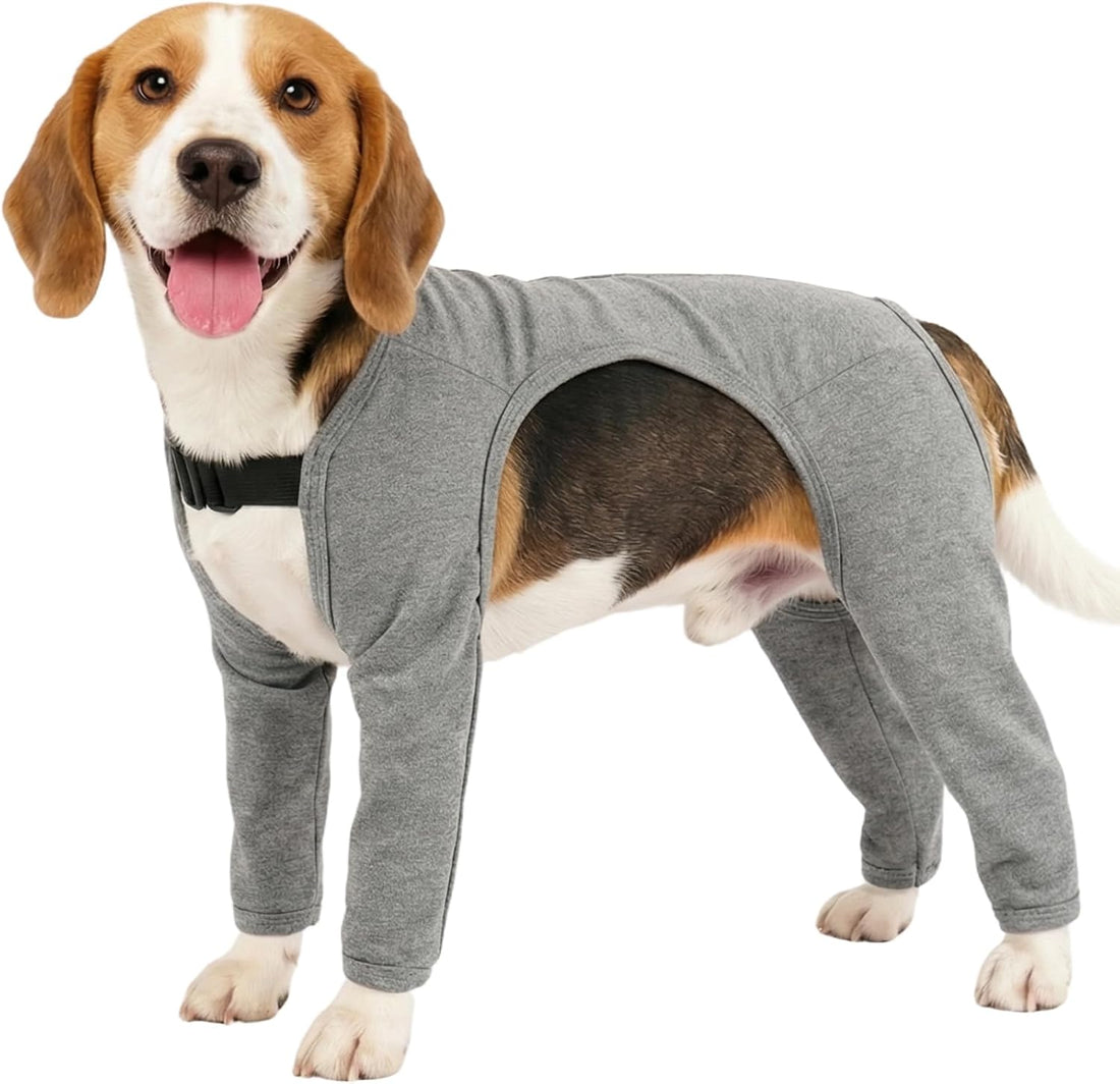 BRKURLEG 4-Leg Dog Recovery Suit, Anti-Licking Surgical Onesie